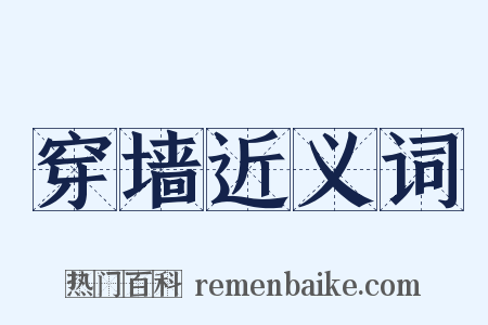 穿墙近义词是什么意思的图片